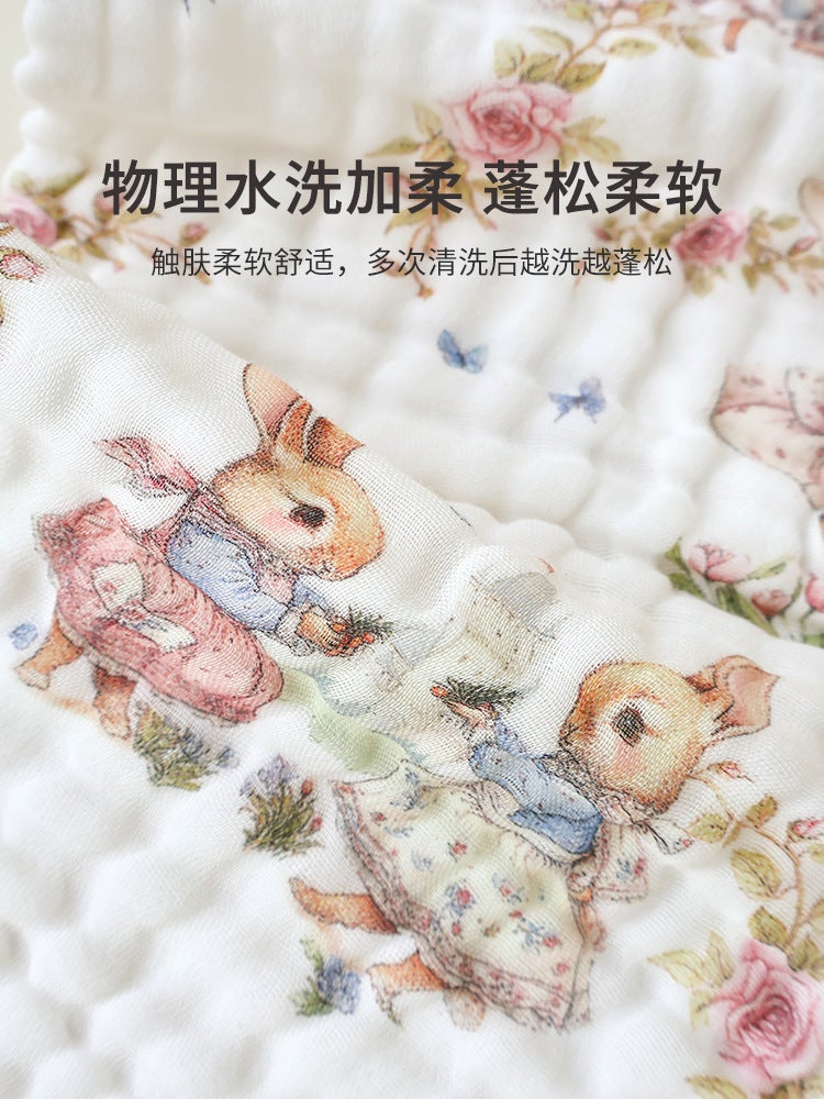 Baby Gauze Small Square Towel Pure Cotton Type A Saliva Towel Baby Wash Towel Newborn Bath Face Wash Kidsren'S Handkerchief - Image 4